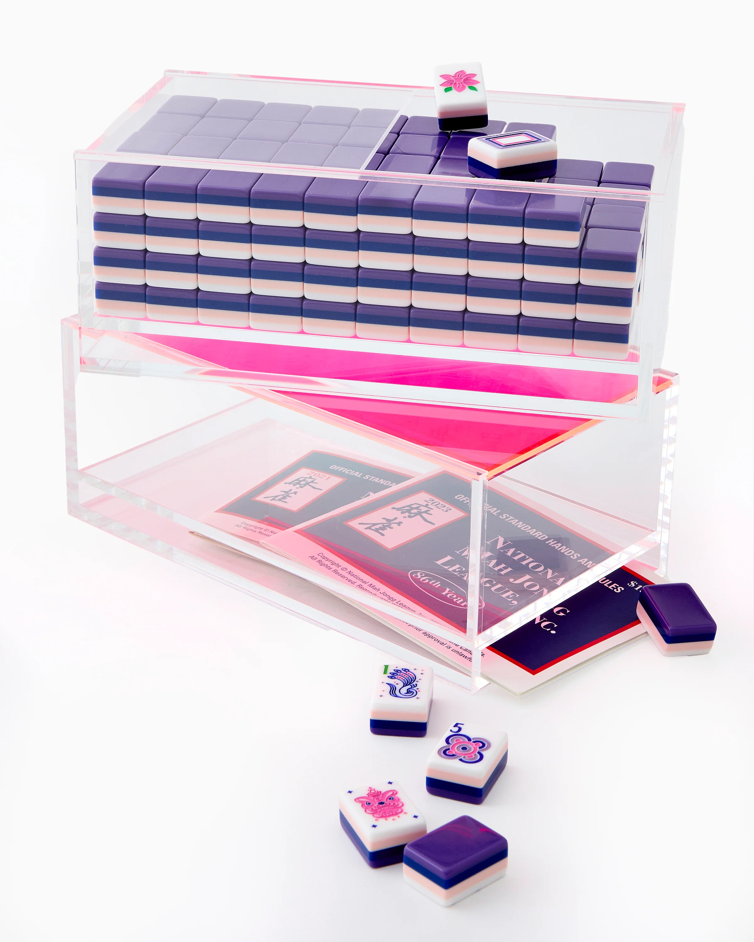 Mahjong Acrylic Box - Clear Lid - Image 4
