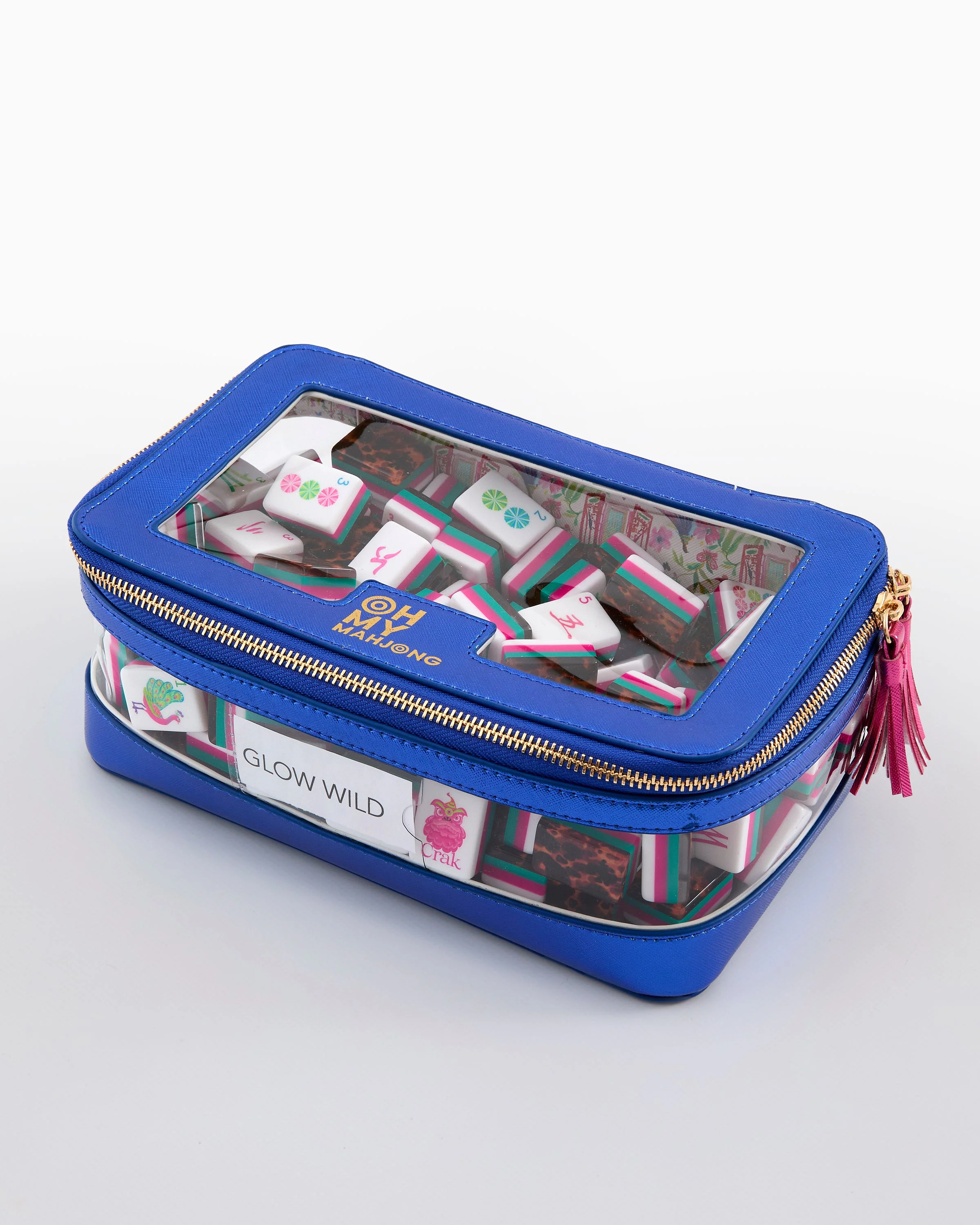Metallic Blue Tile Storage Bag - Image 3