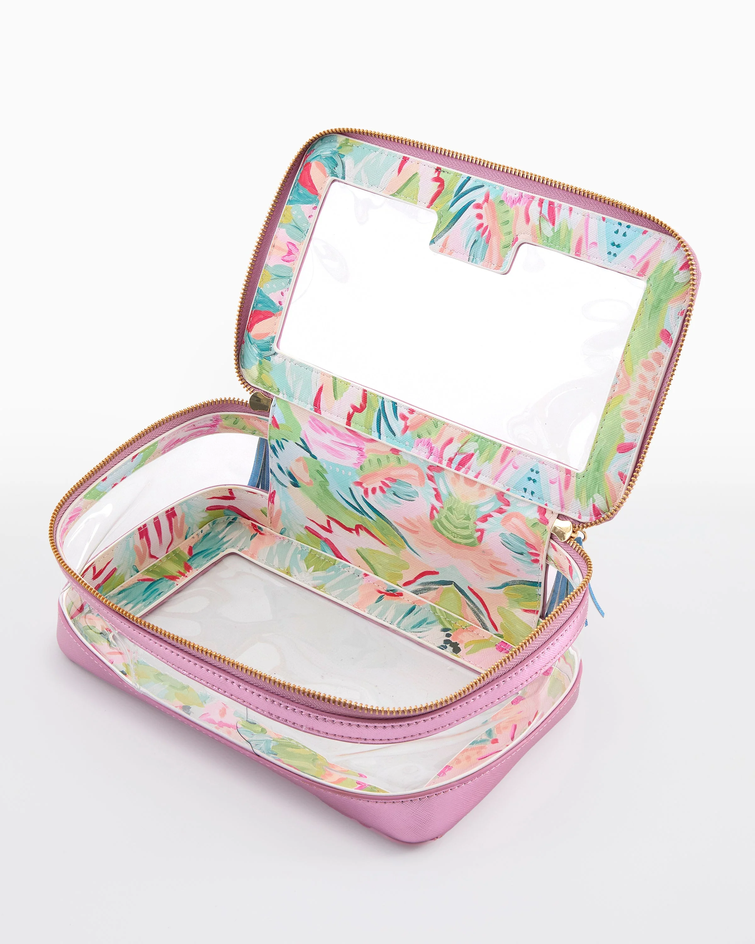 Metallic Light Pink Tile Storage Bag - Image 3