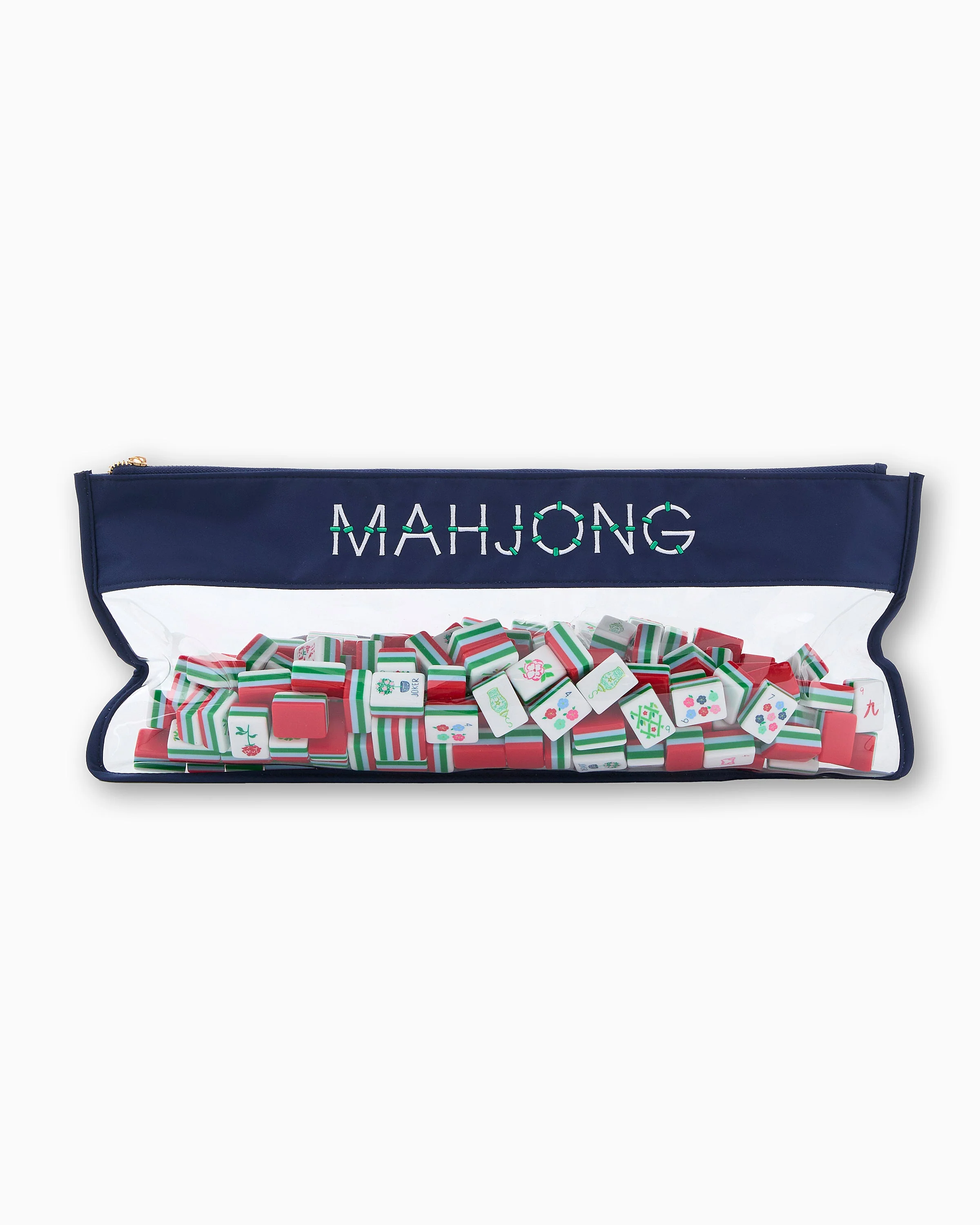 Navy Bamboo Mahjong Bag - Image 3